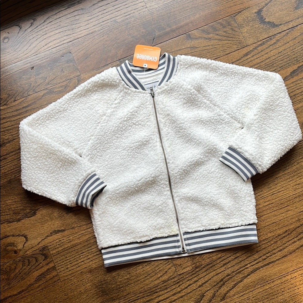 Gymboree Cozy White Sherpa Jacket for Kids Sz 5/6